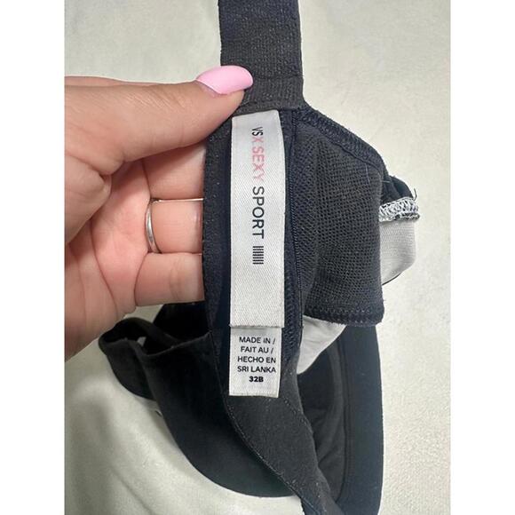 VSX Sport Black Mesh Racerback Sports Bra 32B - Picture 3 of 4